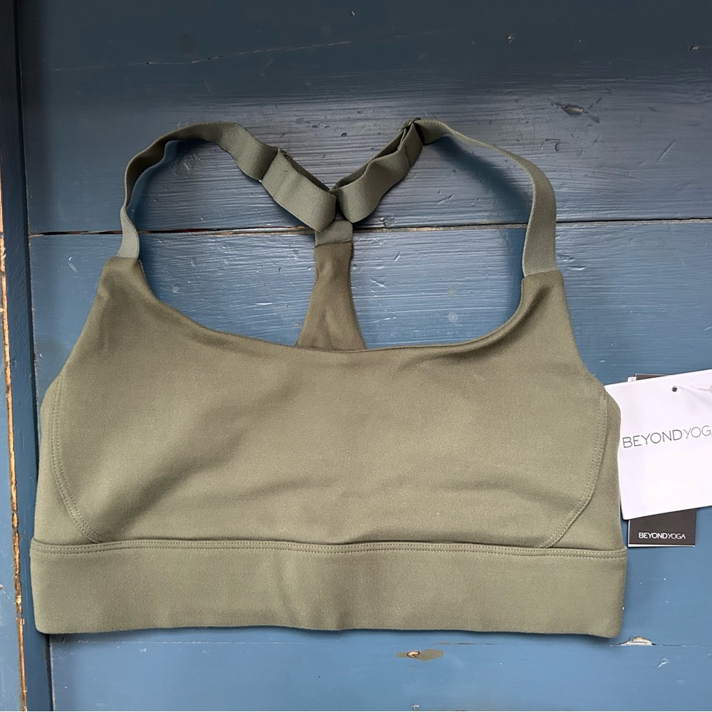Beyond Yoga Olive Green Sports Bra